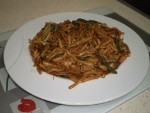 tallarines con gambas